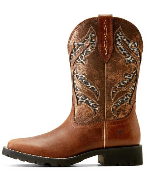 Image #2 - Ariat Women's Unbrindled Rancher VentTEK Performance Western Boots - Broad Square Toe , Brown, hi-res