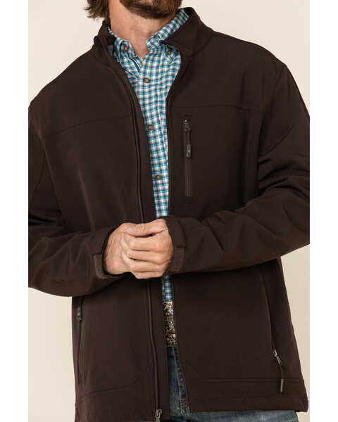 Image #3 - Cody James Men's Brown Steamboat Softshell Bonded Zip Front Jacket, Brown, hi-res