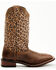 Image #2 - Laredo Women's Leopard Print Western Performance Boots - Broad Square Toe, Chocolate, hi-res