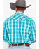 Image #7 - Rock & Roll Denim Men's Poplin Plaid Print Snap Long Sleeve Western Shirt, Blue, hi-res