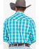 Image #7 - Rock & Roll Denim Men's Poplin Plaid Print Snap Long Sleeve Western Shirt , Blue, hi-res