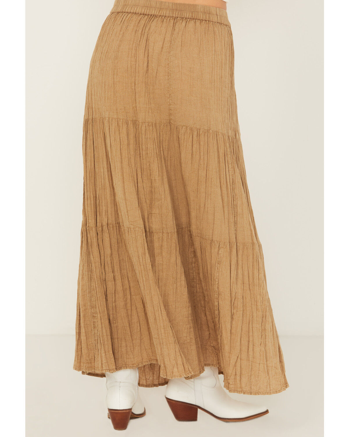Image #4 - Scully Women's Broomstick Maxi Skirt, Khaki, hi-res