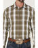Image #3 - Gibson Men's Station Plaid Long Sleeve Button-Down Western Shirt, Navy, hi-res