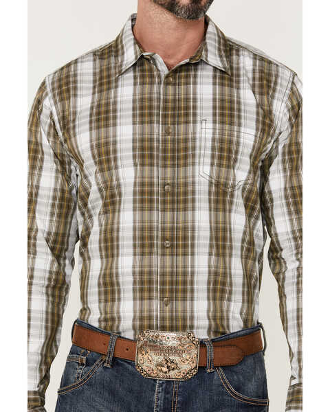 Image #3 - Gibson Men's Station Plaid Long Sleeve Button-Down Western Shirt , Navy, hi-res