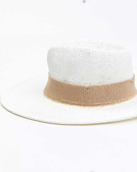 Image #3 - Nikki Beach Women's Shea Toyo Straw Western Fashion Hat , White, hi-res