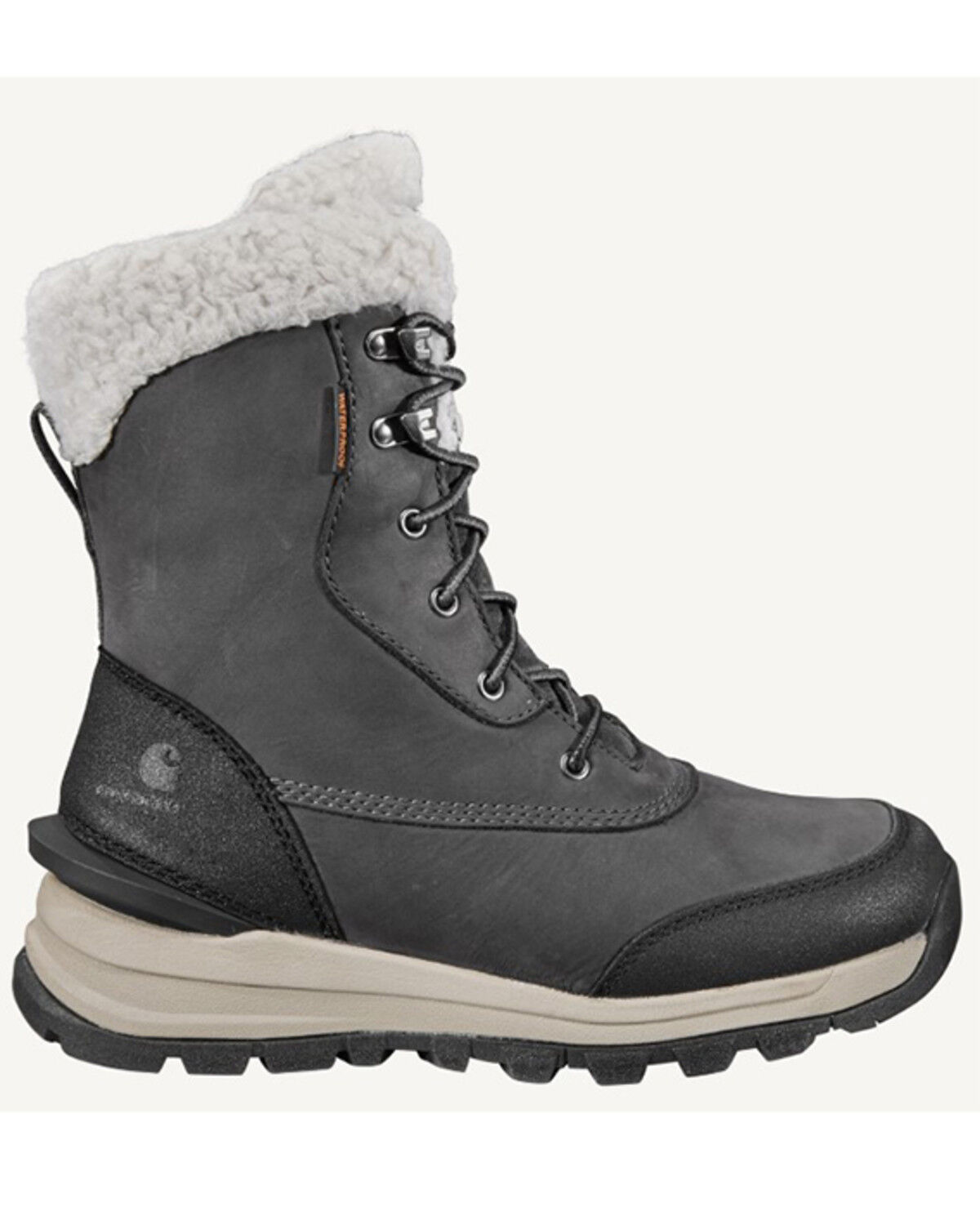 Image #2 - Carhartt Women's Pellston 8" Winter Work Boot - Soft Toe, Dark Grey, hi-res