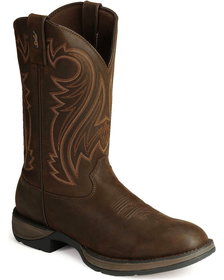 Durango Rebel Men's Chocolate Pull-On Western Boots - Round Toe, Chocolate, hi-res