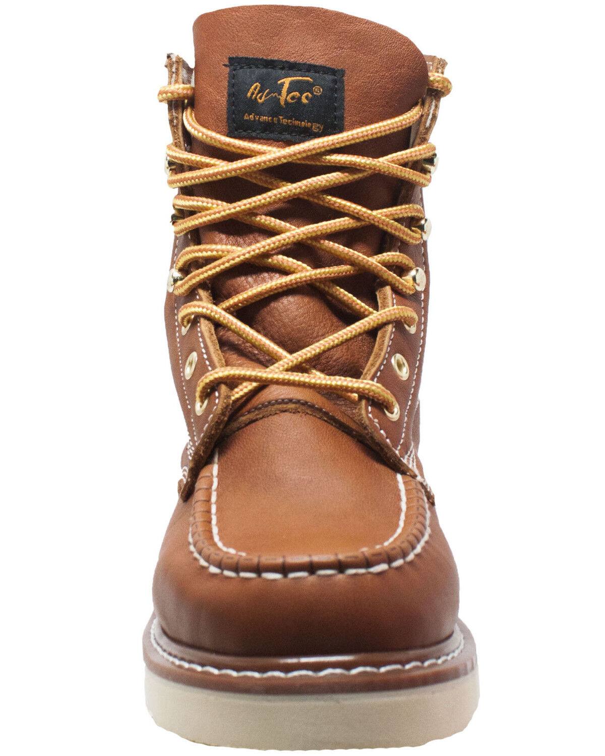 Image #4 - Ad Tec Men's Brown Lace-Up Moc Work Boots - Soft Toe, Brown, hi-res