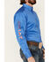 Ariat Men's Blue Team Logo Button Long Sleeve Western Shirt , Blue, hi-res
