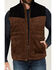 Image #3 - Cody James Men's Waren Corduroy Puffer Vest, Brown, hi-res