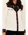 Image #3 - Panhandle Women's Retro Floral Embroidered Long Sleeve Snap Western Shirt, Cream, hi-res