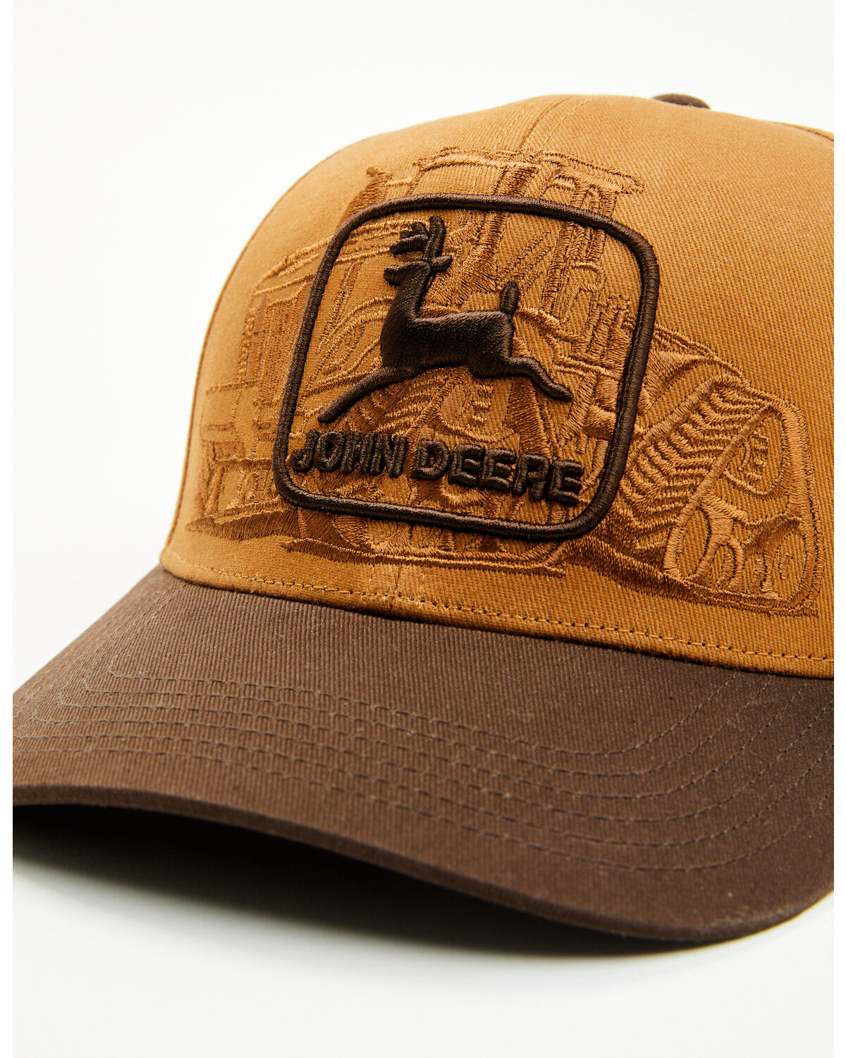 Image #2 - John Deere Men's Logo Silhouette Embroidered Ball Cap, Brown, hi-res