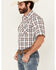 Image #3 - Wrangler Retro Men's Plaid Print Short Sleeve Snap Western Shirt, White, hi-res