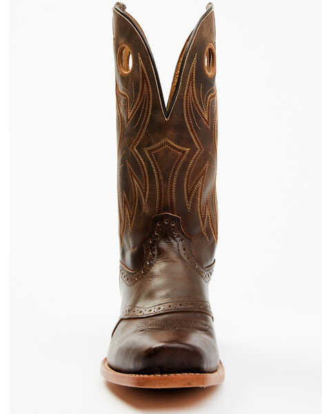 Image #4 - RANK 45® Men's Saloon Western Boots - Square Toe, Brown, hi-res