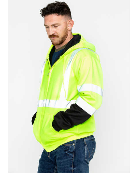 Image #3 - Hawx Men's Softshell High-Visibility Safety Work Jacket, Yellow, hi-res