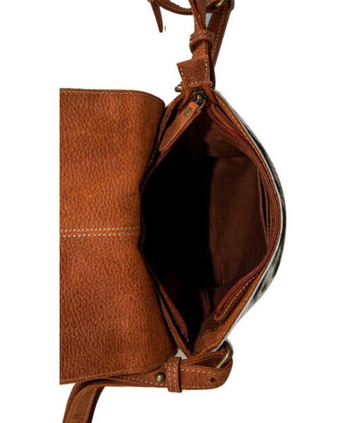 Image #5 - Myra Bag Women's Westward Tasseled Leather Hair-On Crossbody Bag, Multi, hi-res