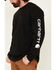 Carhartt Men's Loose Fit Heavyweight Long Sleeve Logo Graphic Work T-Shirt, Black, hi-res