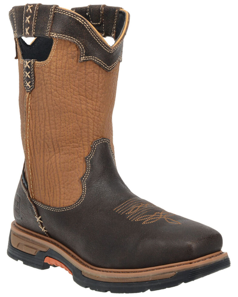 Dan Post Men's Scoop EH Waterproof Western Work Boots - Composite Toe , Rust Copper, hi-res