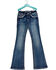 Image #2 - Grace in LA Girls' Medium Wash Horseshoe Pocket Bootcut Stretch Denim Jeans, Medium Wash, hi-res