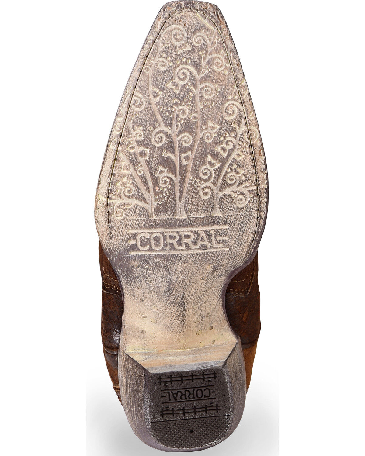 Image #5 - Corral Women's Floral Embroidered Lamb Western Boots - Snip Toe, Chocolate, hi-res