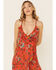 Molly Bracken Women's Red Floral Print Lace Dress, Red, hi-res