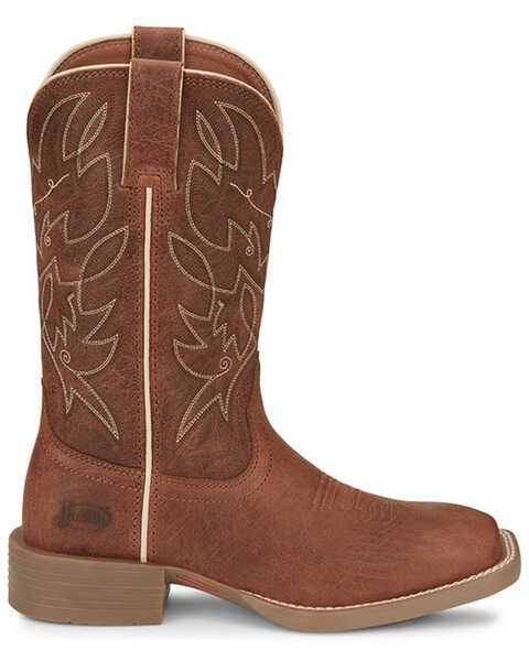 Image #2 - Justin Women's Halter Western Boots - Broad Square Toe , Cognac, hi-res