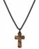 Montana Silversmiths Men's Nickel Faded Glory Cross Necklace , Silver, hi-res