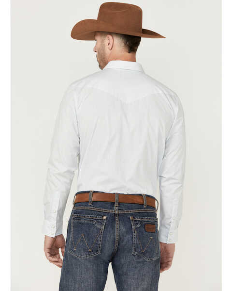 Image #4 - Gibson Men's Fine Vine Stripe Long Sleeve Snap Western Shirt , Cream, hi-res