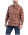 Image #1 - Ariat Men's Rebar Plaid DuraStretch Button Down Flannel Work Shirt , Burgundy, hi-res