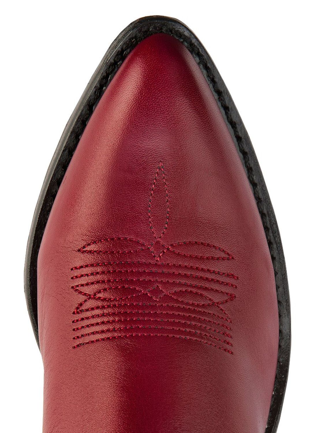 Image #6 - Abilene Women's Cowhide Western Boots - Round Toe, Red, hi-res