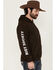 Image #2 - Riot Society Men's Boot Barn Exclusive Out of Time Cowgirl Graphic Hooded Sweatshirt, Dark Brown, hi-res