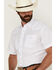 Image #2 - Rodeo Clothing Men's Tonal Satin Striped Short Sleeve Pearl Snap Western Shirt - Tall, White, hi-res