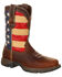 Durango Women's Lady Rebel Patriotic Flag Work Boots - Steel Toe, Brown, hi-res
