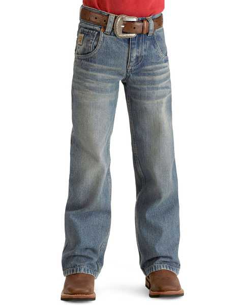 Image #2 - Cinch  Boys' Tanner Slim Cut Jeans - 4-7 , Denim, hi-res