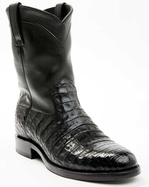 Cody James Black 1978® Men's Carmen Exotic Caiman Belly Roper Boots - Medium Toe , Black, hi-res