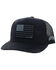 Image #1 - Hooey Men's Liberty Roper Trucker Cap, Black, hi-res