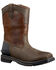 Image #1 - Carhartt Men's Montana 11" Waterproof Wellington Work Boots - Steel Toe, Red/brown, hi-res