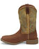 Image #3 - Justin Men's 11" Canter Western Boots - Broad Square Toe , Brown, hi-res