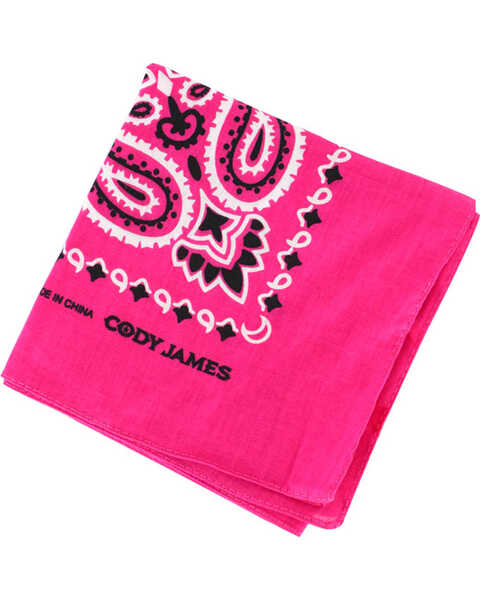 Cody James Men's Pink Bandana, Dark Pink, hi-res