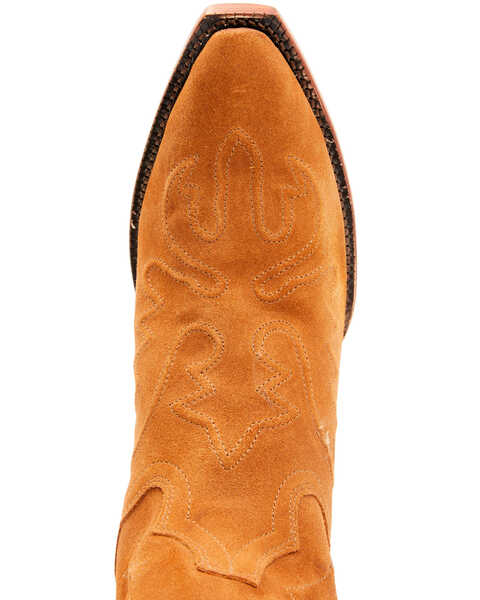 Image #6 - Dan Post Women's Suede Western Boots - Snip Toe, Honey, hi-res