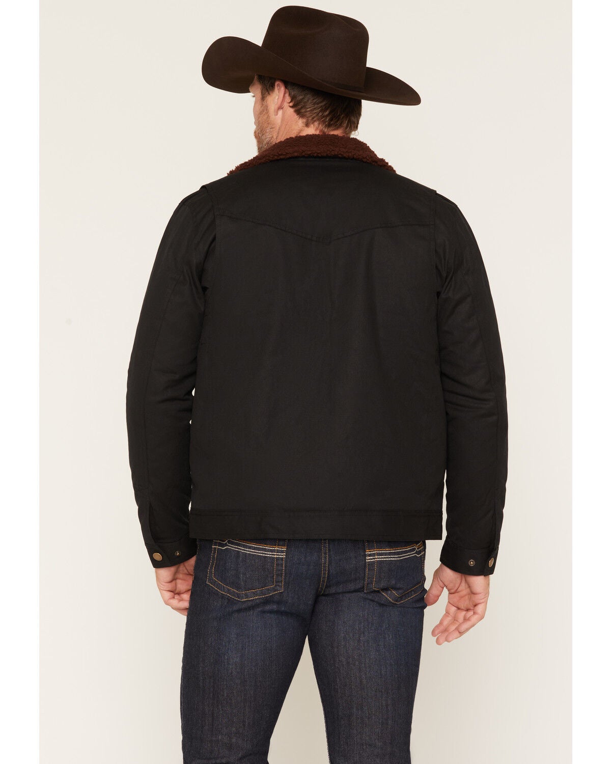 Image #4 - Cody James Men's Maverick Concealed Carry Sherpa Lined Waxed Canvas Jacket, Black, hi-res