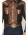 Image #3 - Cody James Men's Desert Trail Southwestern Stripe Print Long Sleeve Snap Western Shirt - Big, Rust Copper, hi-res