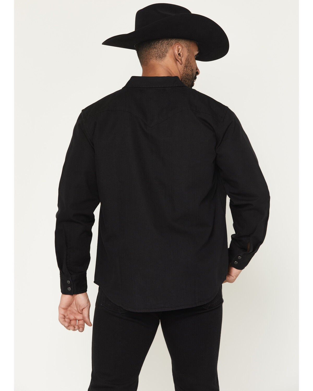 Image #4 - Levi's Men's New Black Rinse Classic Long Sleeve Snap Western Shirt, Black, hi-res