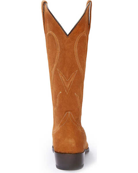 Image #6 - Stetson Women's Reagan Brown Rough Out Western Boots - Snip Toe, Brown, hi-res
