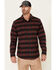 Image #1 - Hawx Men's Dark Red Harris Stretch Plaid Flannel Long Sleeve Button Down Work Shirt, Dark Red, hi-res