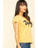 Bandit Brand Women's Mustard Tequila Graphic Short Sleeve Tee , Dark Yellow, hi-res