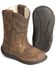 Old West Toddler Boys' Crazy Horse Boots - Round Toe, Crazyhorse, hi-res