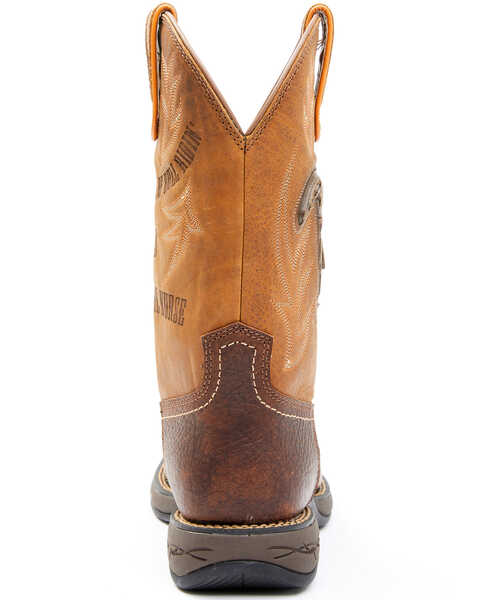 Image #5 - Brothers and Sons Men's Skull Western Performance Boots - Broad Square Toe, Tan, hi-res