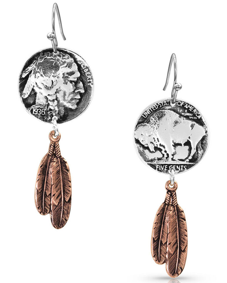 Montana Silversmiths Women's Roam Free Earrings, Silver, hi-res