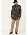 Panhandle Men's Camo Print Performance Long Sleeve Pearl Snap Western Shirt , Olive, hi-res